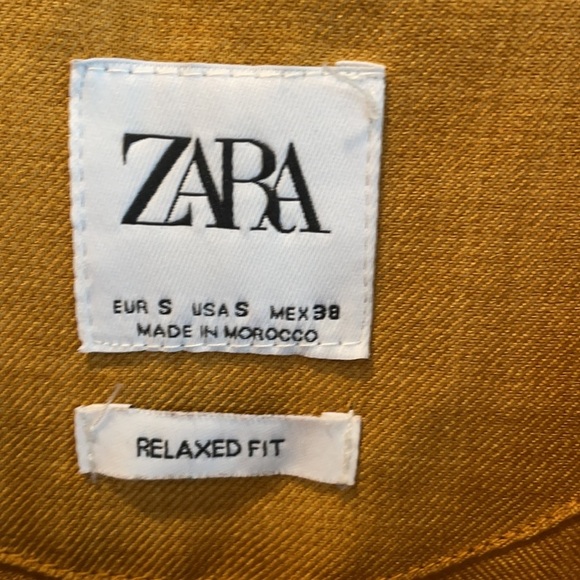 Zara relaxed fit top, mustard, pullover size s - Picture 5 of 6